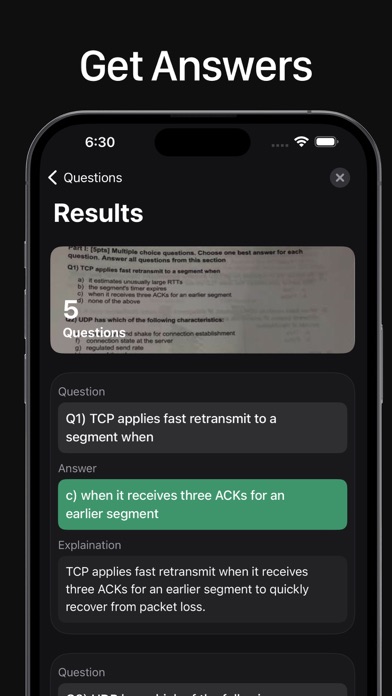 Get Answers Results View